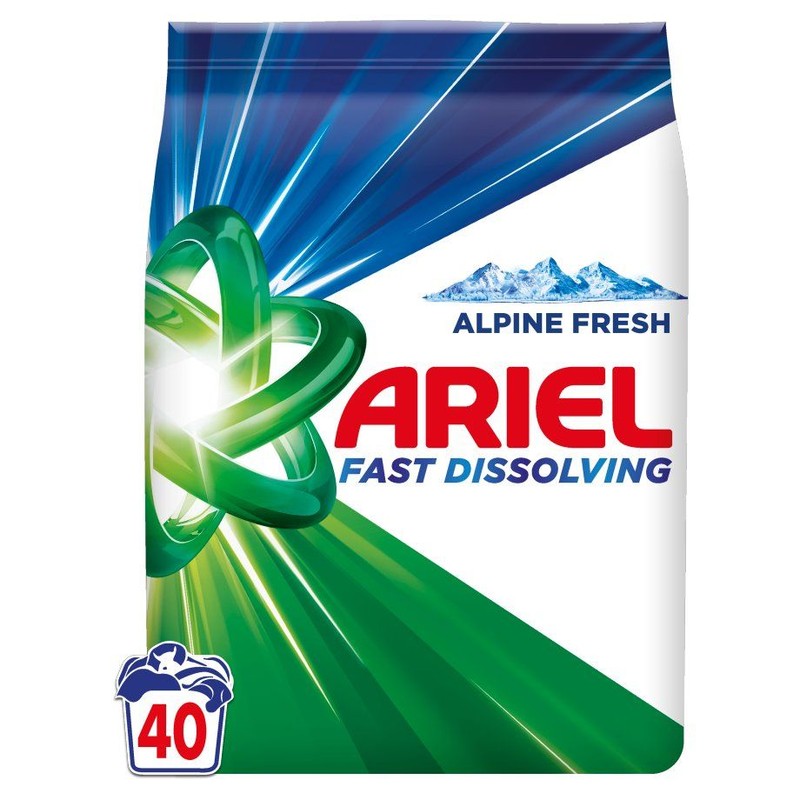 Proszek do prania Fast Dissolving Alpine Fresh 40 prań Ariel 2,2 kg