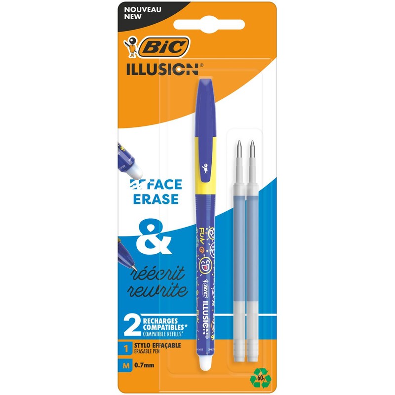 Illusion Długopis wymazywalny niebieski Blister  BIC 1 sztuka