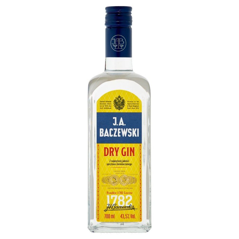 Dry gin alk. 43.5% obj. J.A. Baczewski 700 ml