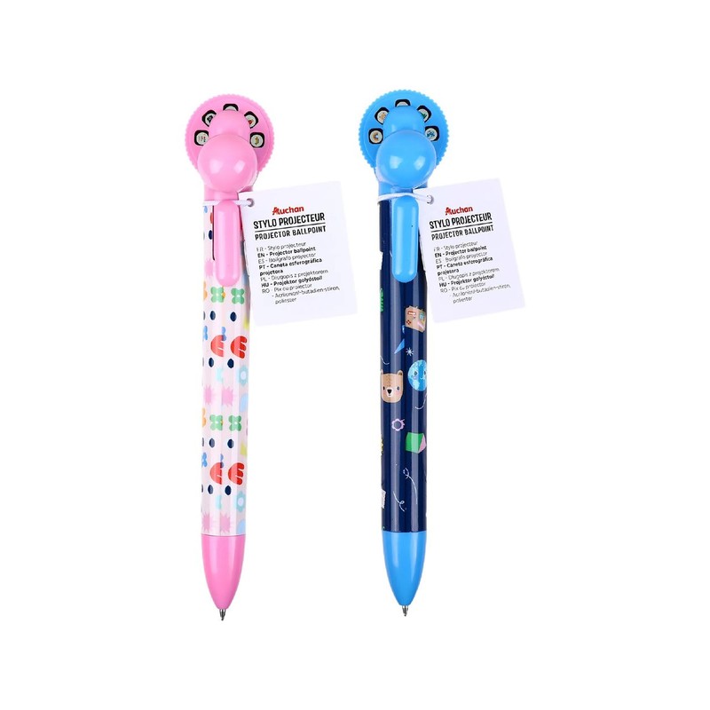 Długopis z projektorem niebieski mix Auchan 1 sztuka