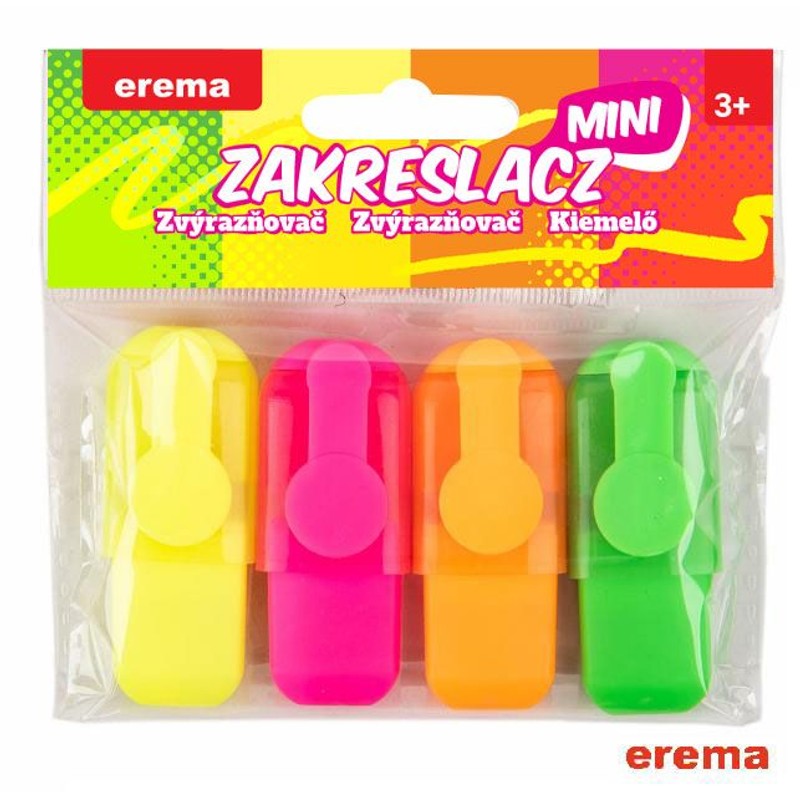 Zakreślacze Mini Erema 4 sztuki