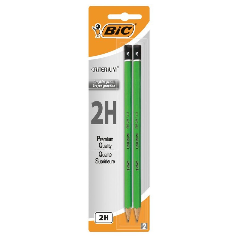 Ołówek bez gumki Criterium 550 2H BIC 2 sztuki