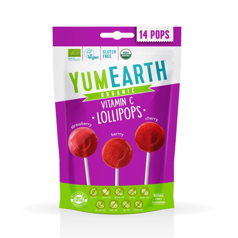 BIO Lizaki owocowe z witaminą C Yumearth 14 sztuk