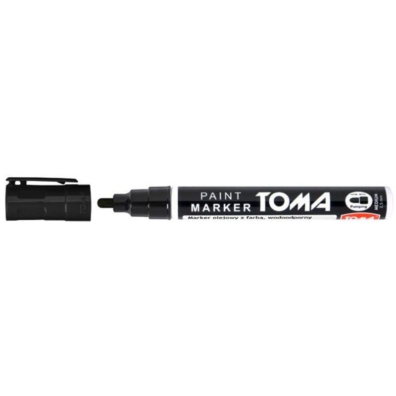 Marker olejowy z farbą 2,5 mm czarny Toma 1 sztuka