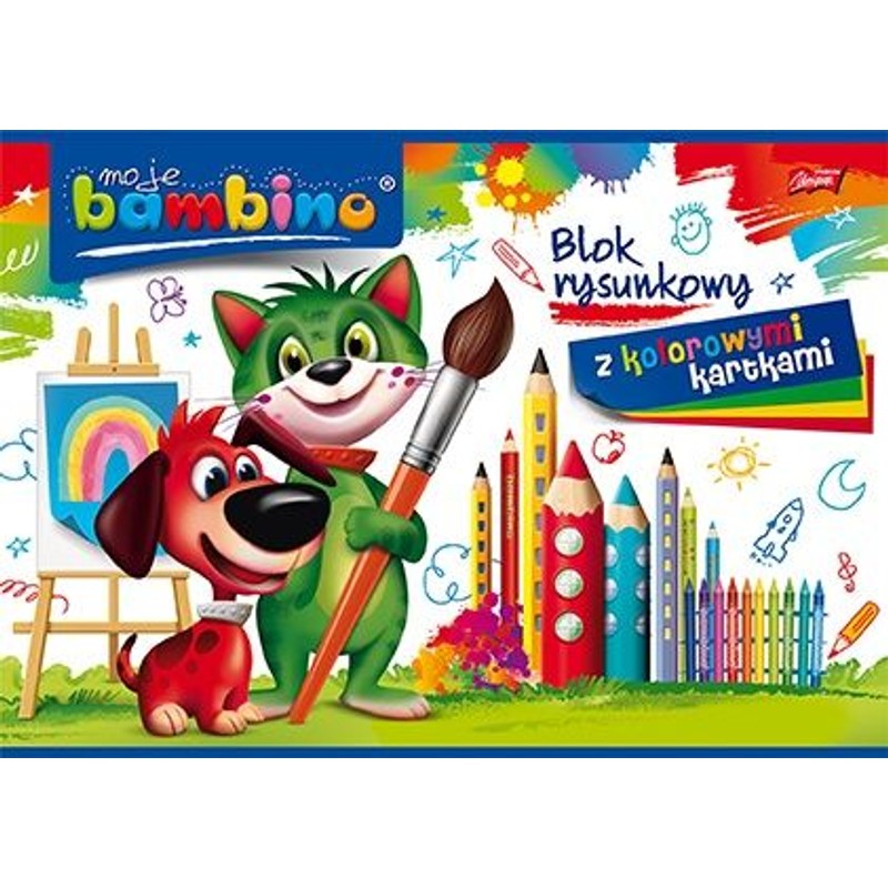 BLOK RYSUNKOWY KOLOR A4 16K MOJE BAMBINO Bambino 1 sztuka