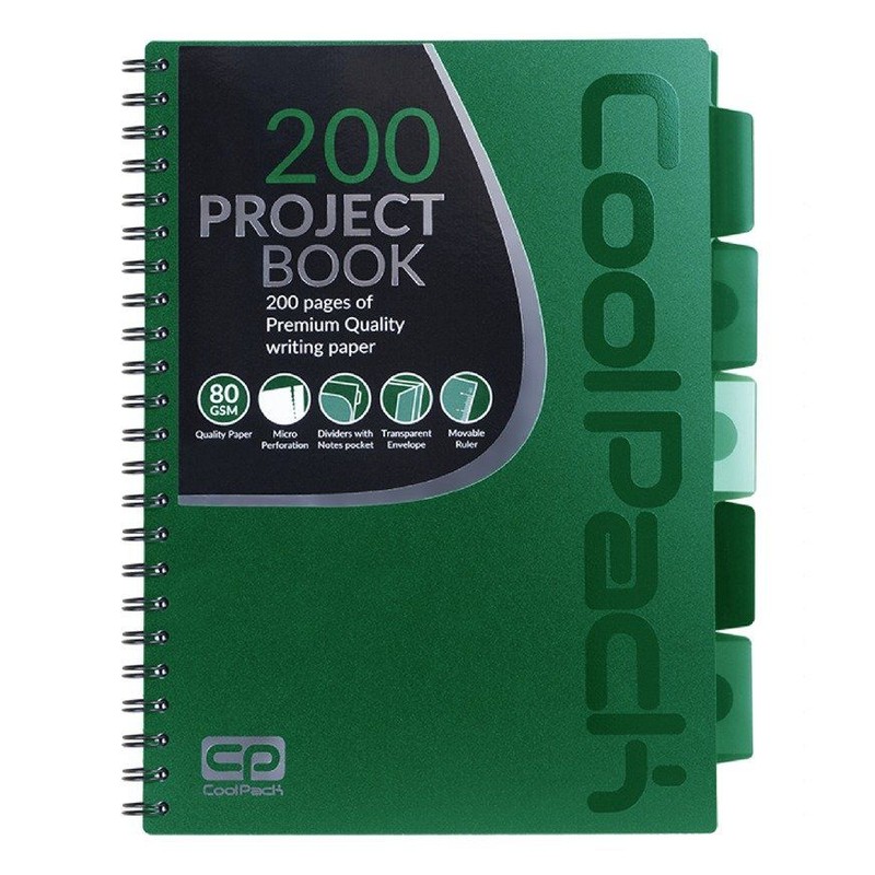 Kołozeszyt A4 100 kartek kratka gradient green Coolpack 1 sztuka