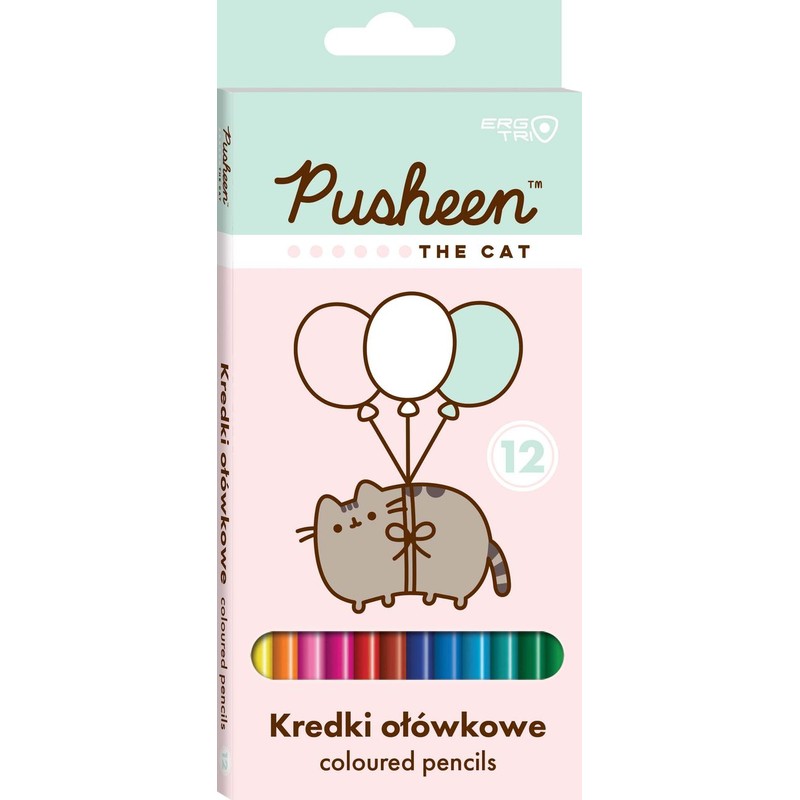 Kredki ołówkowe 12 kolorów  Pusheen Zestaw