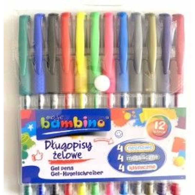 Długopisy żelowe 12 sztuk Bambino Bambino Zestaw
