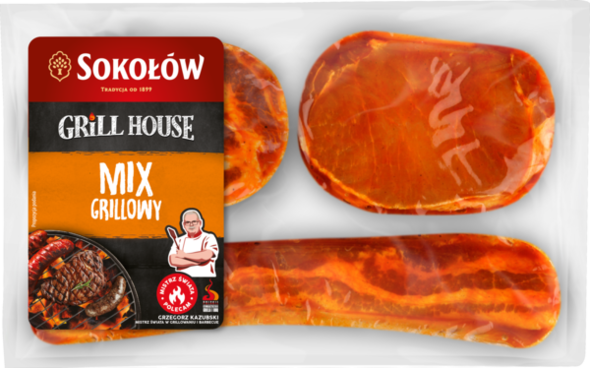 Sokołów Mix grillowy wieprzowy w marynacie (średnia waga 1 op. to 0,9 kg)