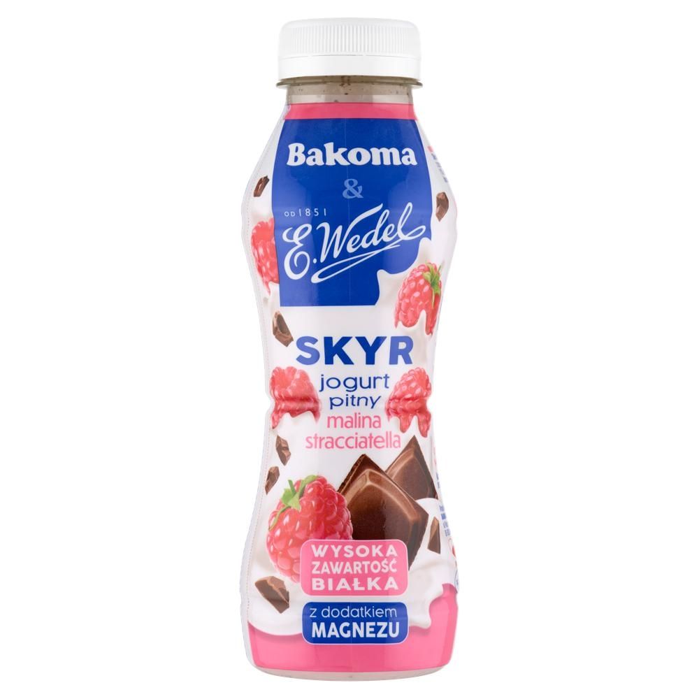 Bakoma & E. Wedel Skyr jogurt pitny malina stracciatella 300 g