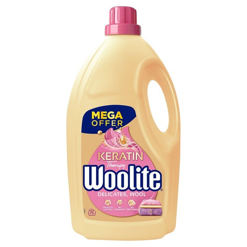Płyn do prania tkanin delikatnych Delicate Keratin 75 prań Woolite 4,5 l