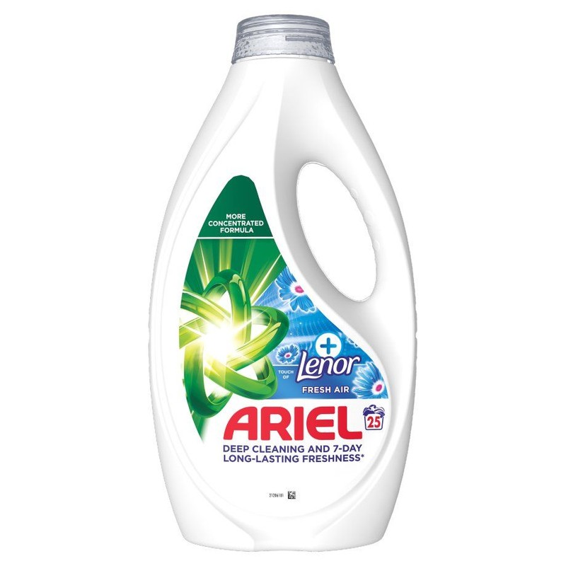 Płyn do prania + Lenor Fresh Air 25 prań Ariel 1,125 l