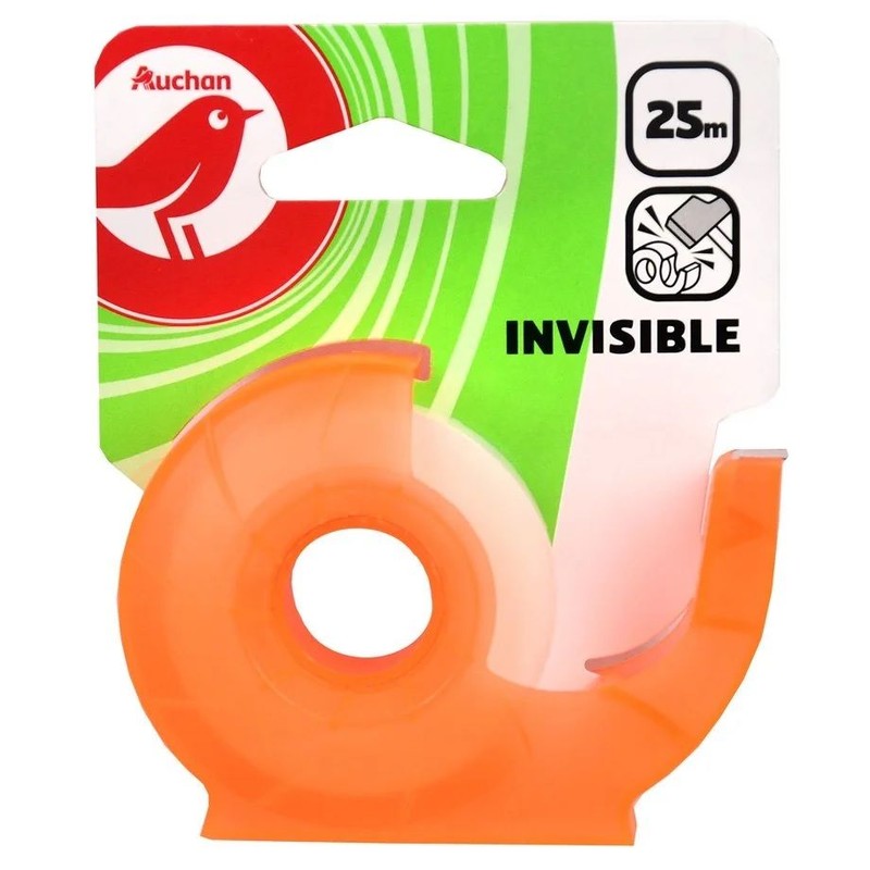 Przezroczysta Taśma Klejąca z Dyspenserem 25m Auchan 1 sztuka