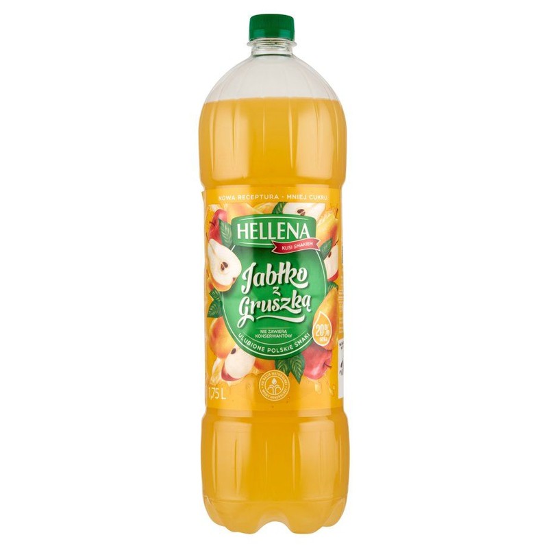 Napój owocowy niegazowany o smaku jabłko - gruszka Hellena 1,75 l
