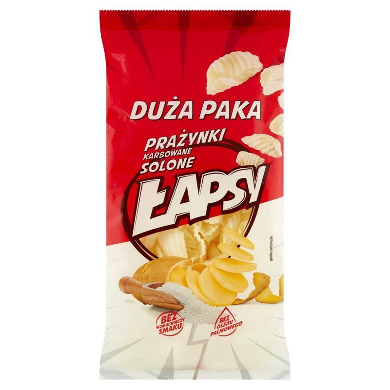 Prażynki karbowane solone Łapsy 110 g