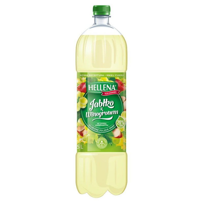 Napój owocowy niegazowany o smaku jabłko - winogrono Hellena 1,75 l