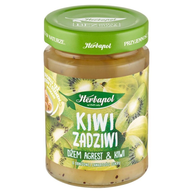 Dżem Kiwi zadziwi - agrest & kiwi Herbapol 280 g