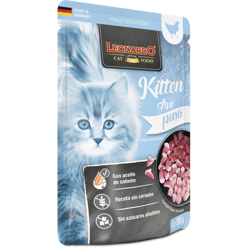 Karma mokra dla kotów z drobiem   Leonardo 85 g