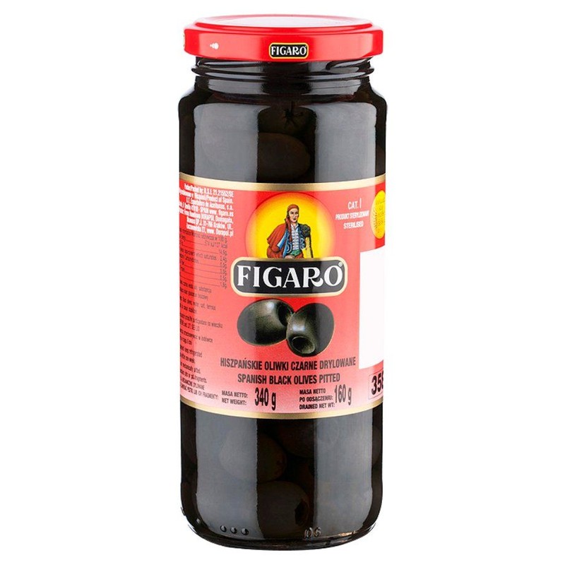 Oliwki czarne drylowane Figaro 340 g