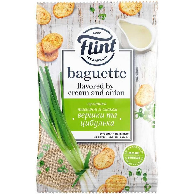 Bagietki o smaku śmietanki z cebulą Flint 60 g