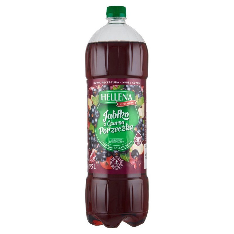 Napój owocowy niegazowany o smaku jabłko - czarna porzeczka Hellena 1,75 l