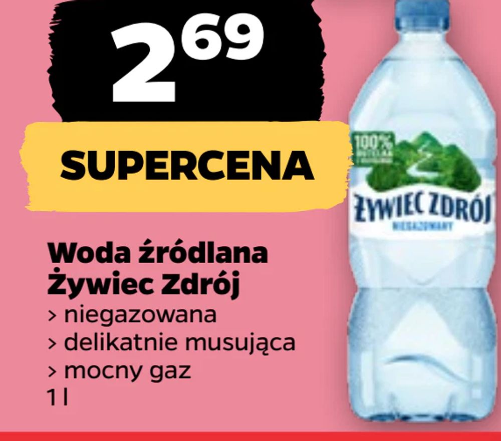 Woda źródlana Żywiec Zdrój