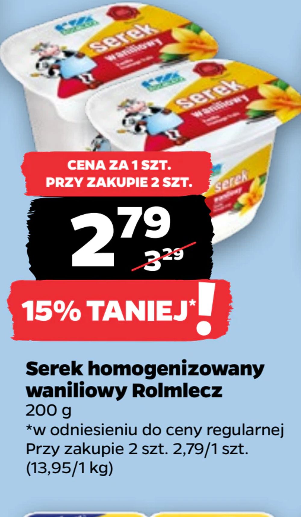 Serek homogenizowany waniliowy Rolmlecz