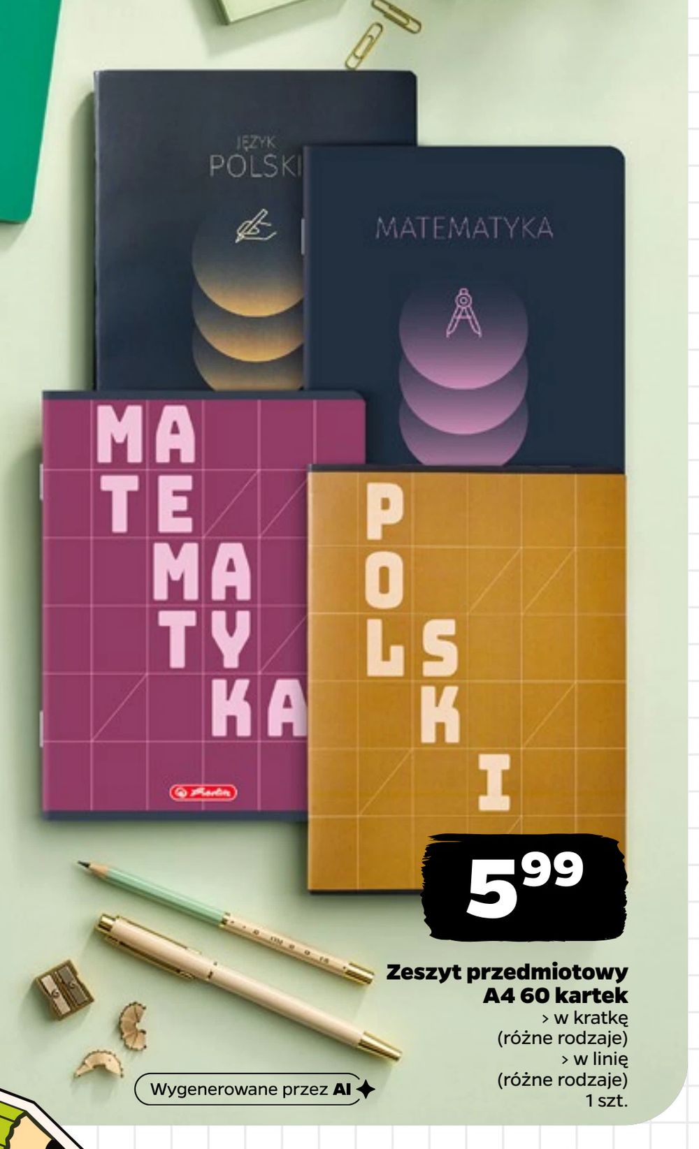Zeszyt przedmiotowy A4 60 kartek