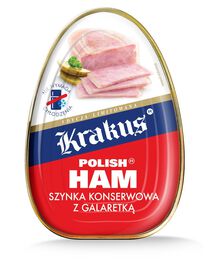 Krakus Szynka konserwowa z galaretką 455 g