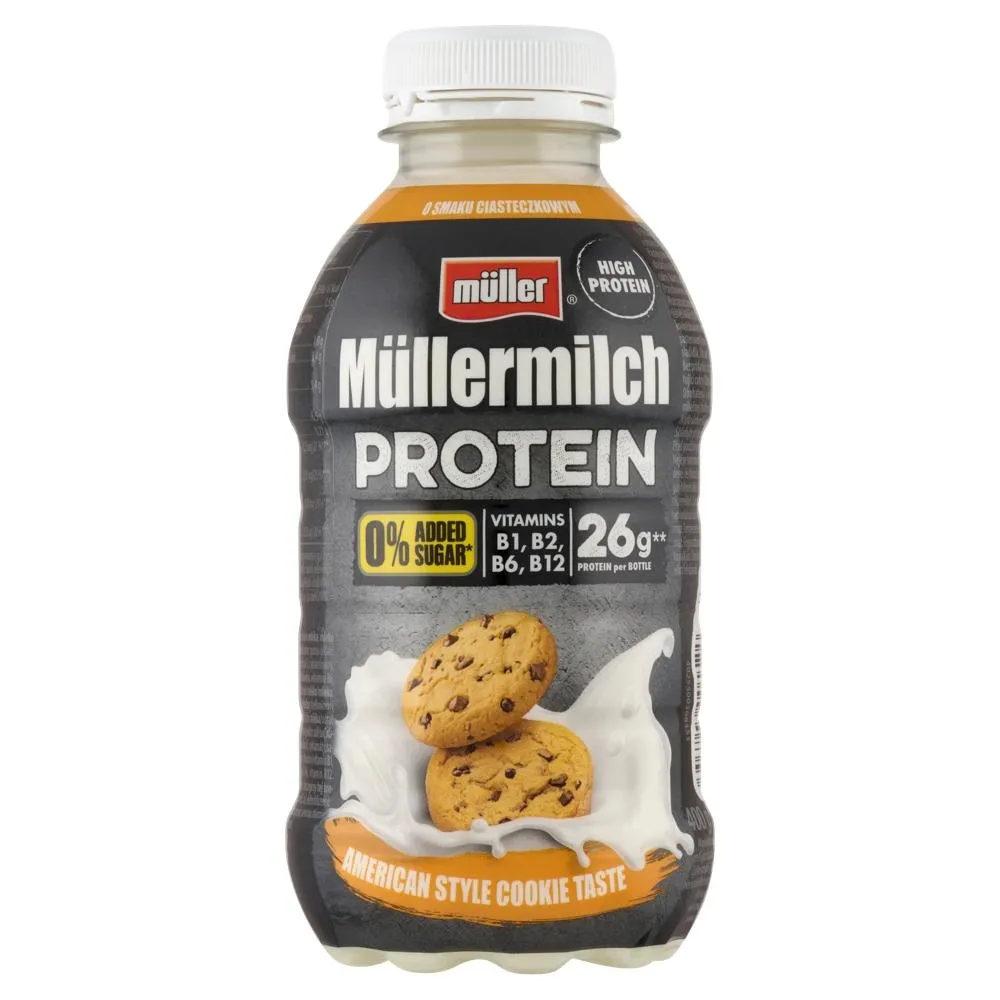 Müller Müllermilch Protein Napój mleczny o smaku ciasteczkowym 400 g