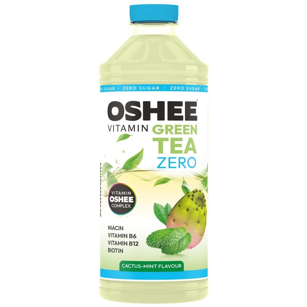 Oshee Vitamin Green Tea Zero Niegazowany napój herbaciany o smaku kaktusa i mięty 1,1 l