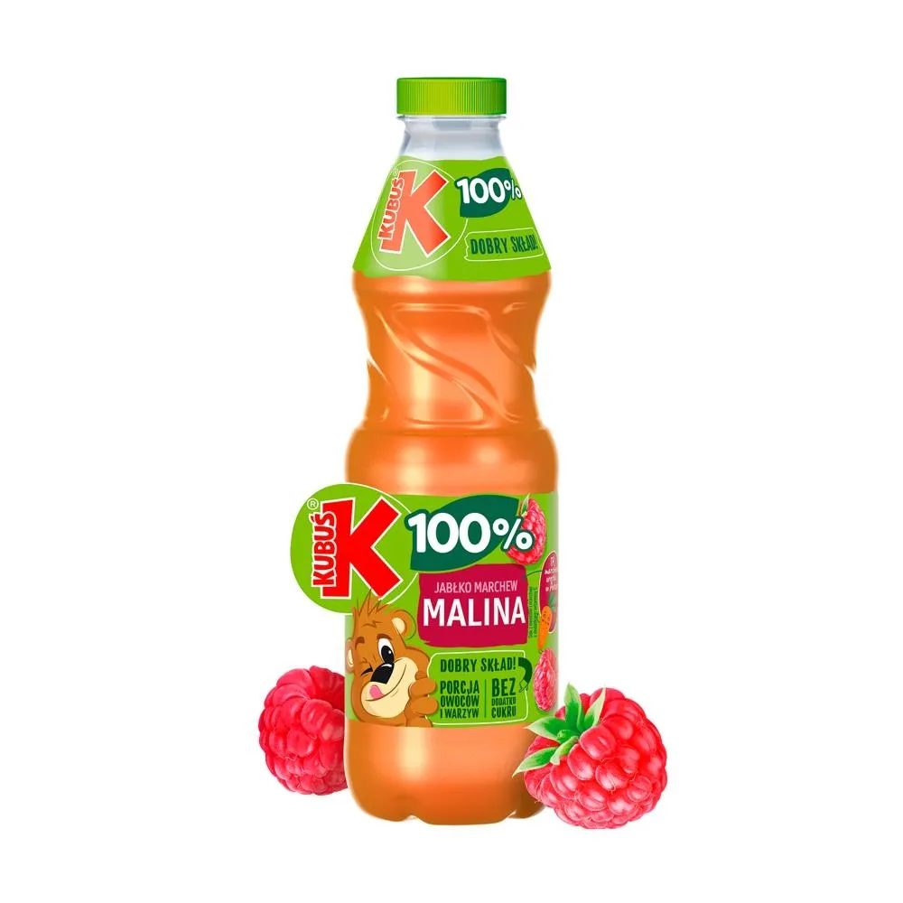 Kubuś 100 % Sok jabłko marchew malina 850 ml