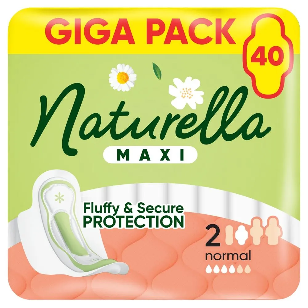 Naturella Maxi Podpaski Normal Ze Skrzydełkami, rozmiar 2, 40