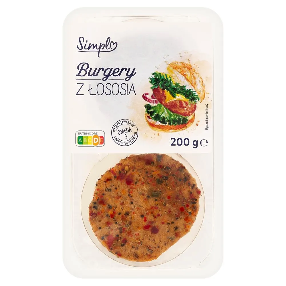 Simpl Burgery z łososia 200 g