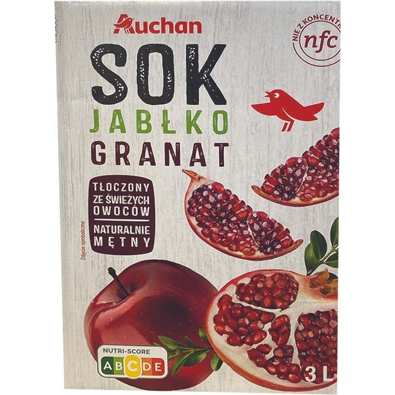 Sok jabłko-granat Auchan 3 l