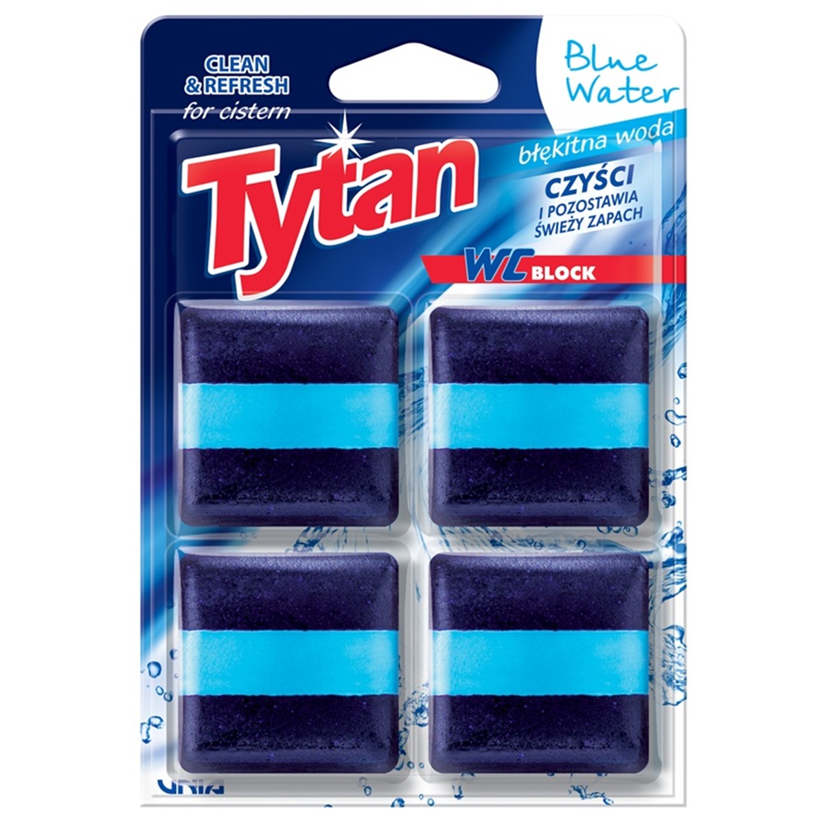 Kostka Do Spłuczki Barwiąca Wodę Tytan Blue Water 4 X 50G