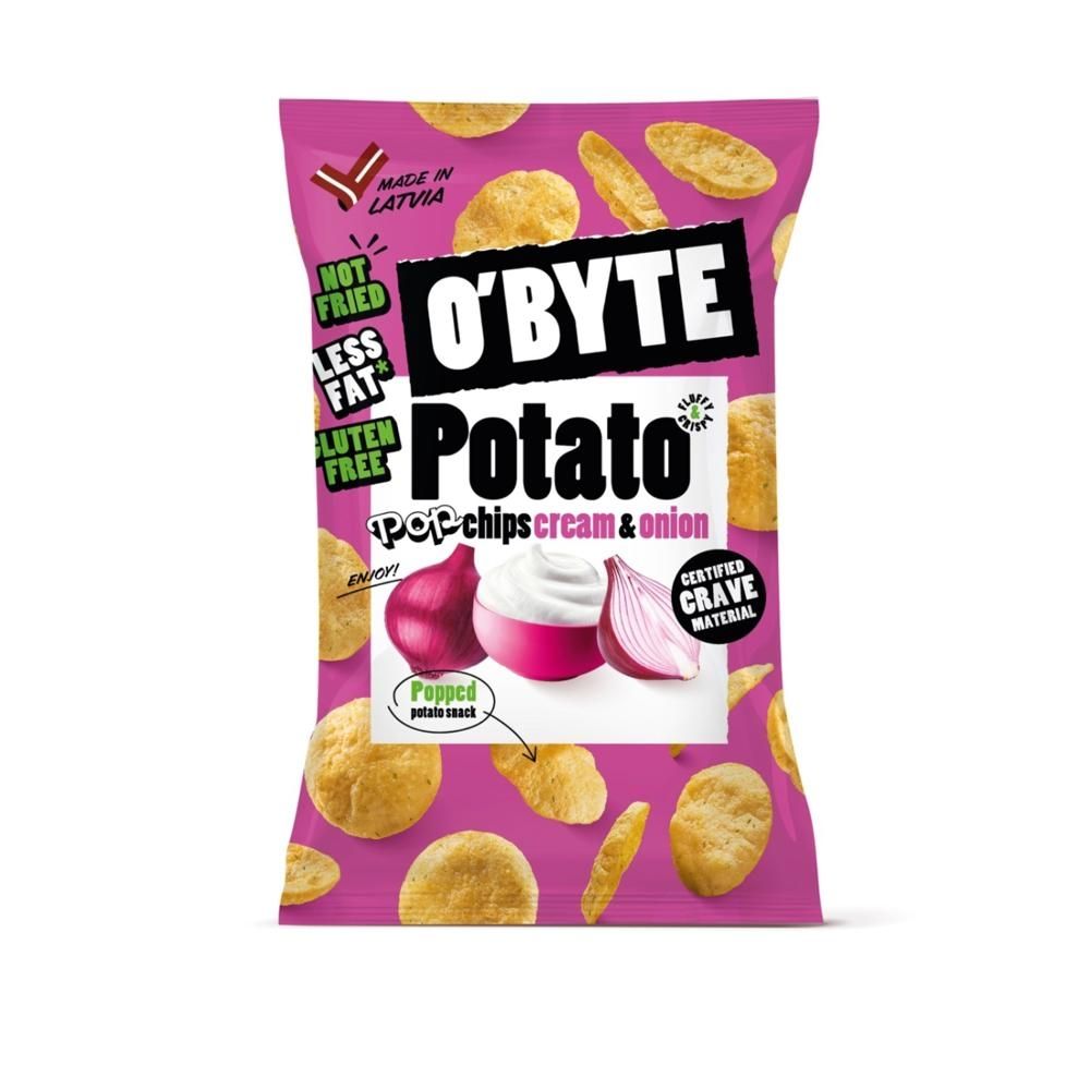 O'Byte Przekąska ziemniaczana o smaku śmietany i cebuli 90 g