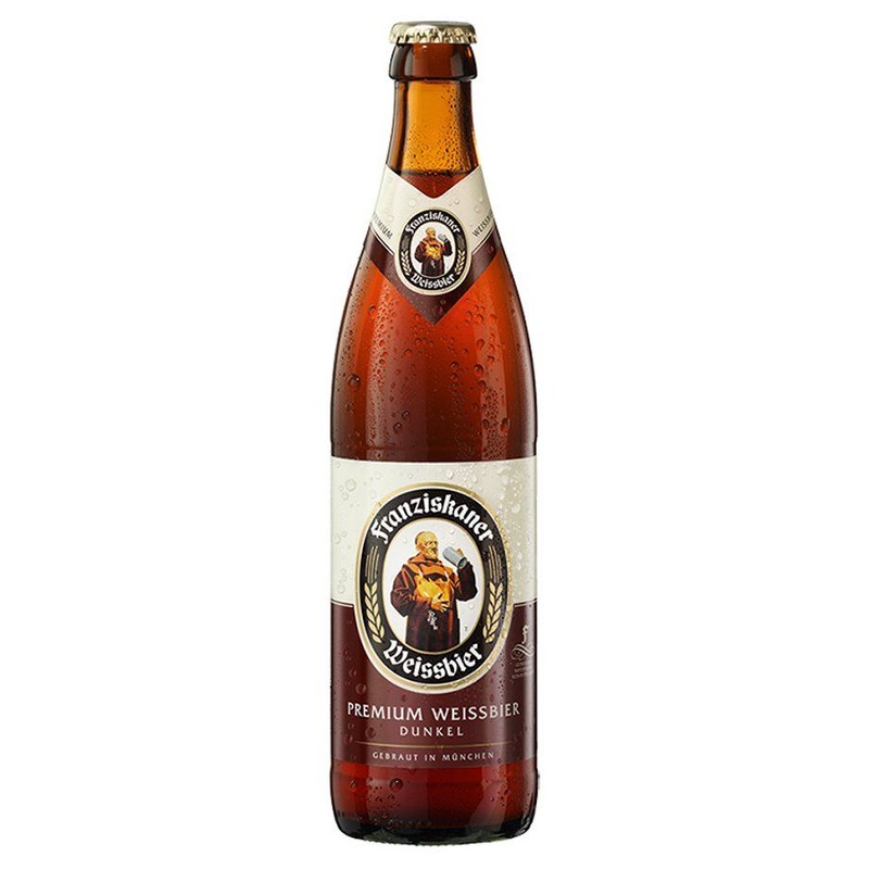 Piwo pszeniczne ciemne alk.5% obj. Franziskaner Weissbier 500 ml