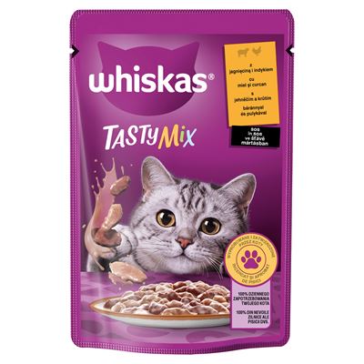 whiskas Tasty Mix z jagnięciną i indykiem w sosie 85g