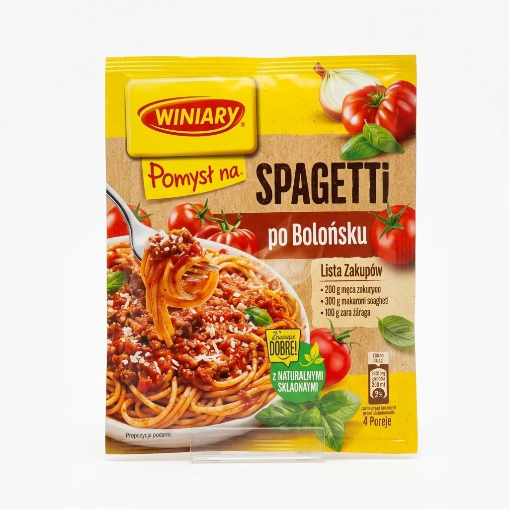 Pomysł na spaghetti po bolońsku Winiary 44g