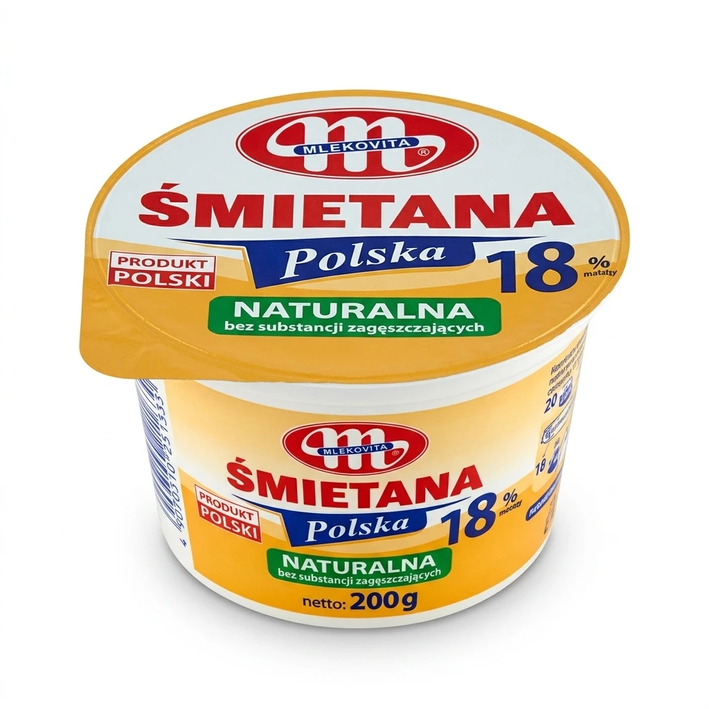 Śmietana 18% Polska Mlekovita 200g