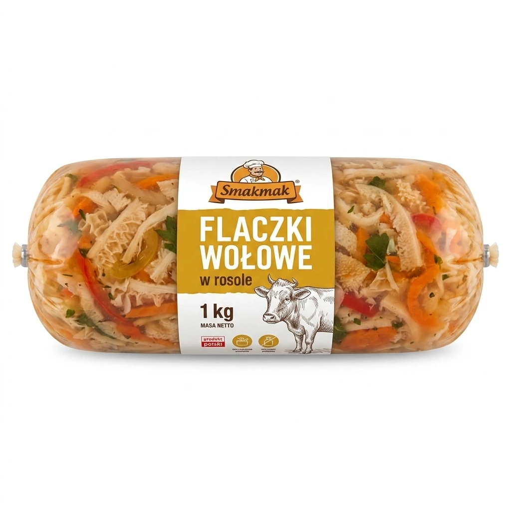 Flaczki wieprzowe/wołowe w rosole Smakmak 1kg mix