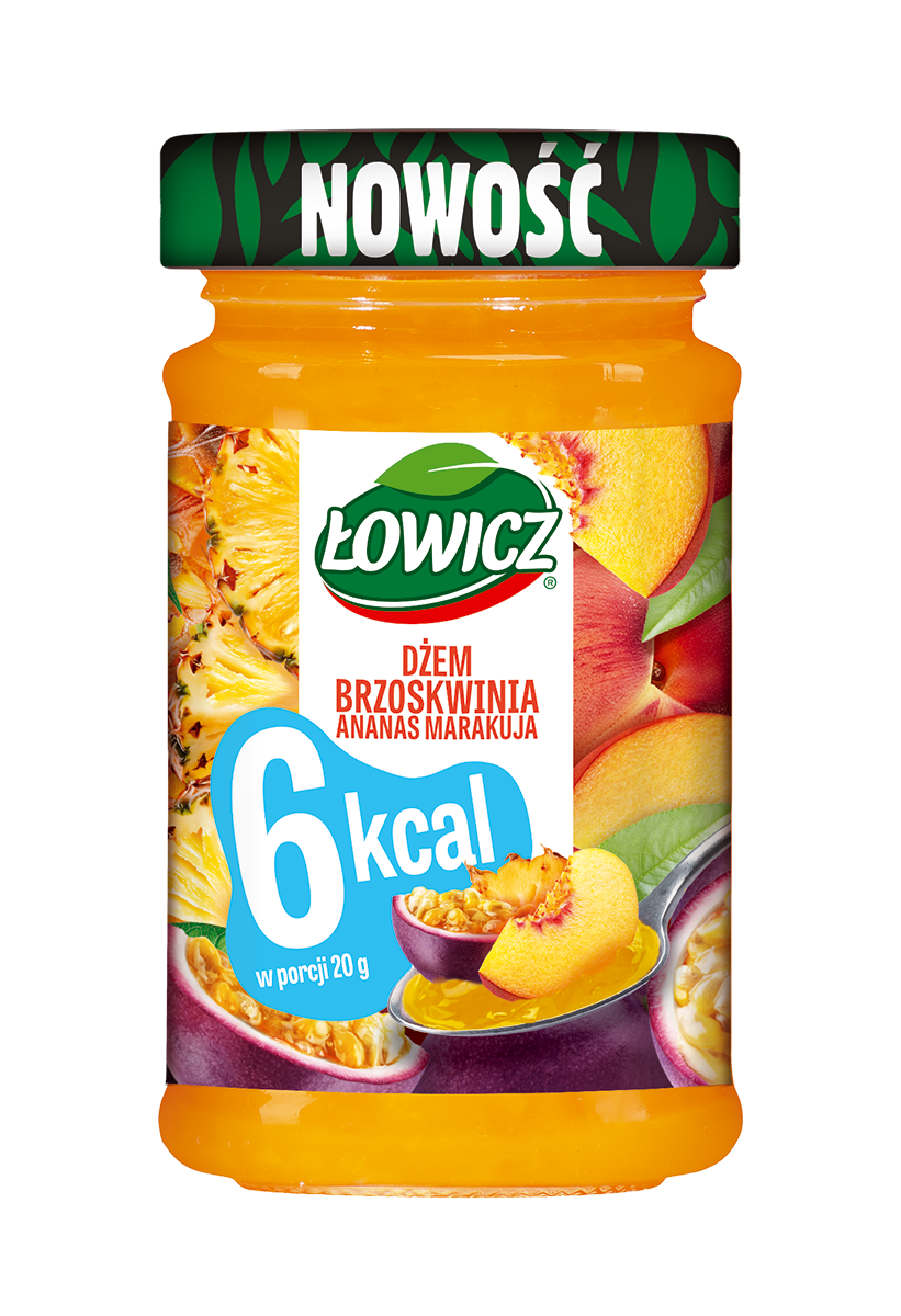 Dżem 6 kcal brzoskwiniow-ananasowy z marakują