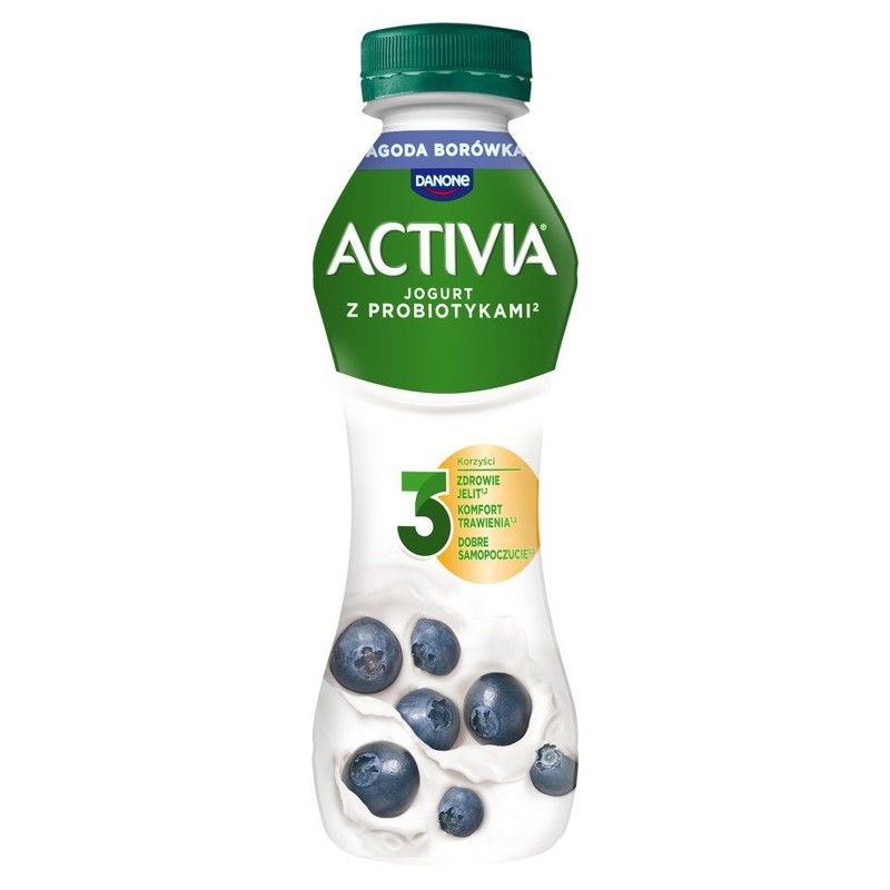 Jogurt pitny o smaku jagody i borówki Activia 280 g