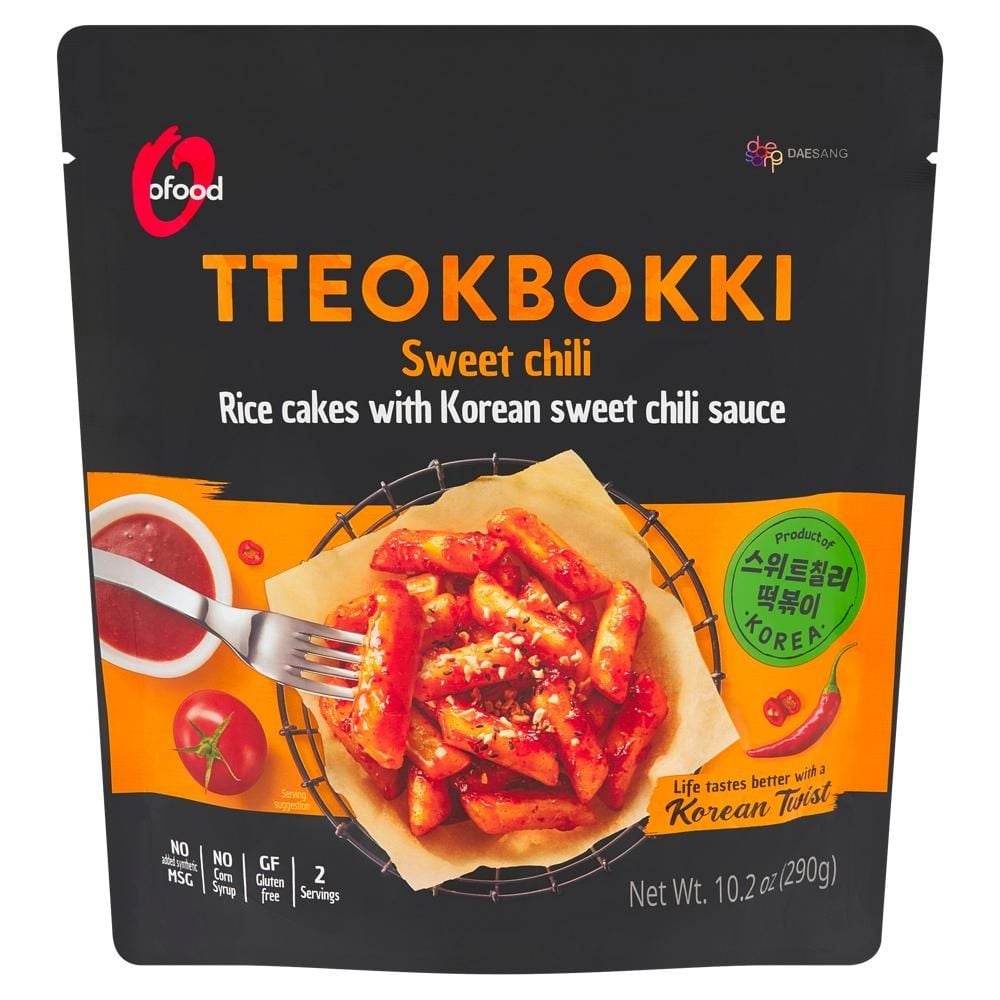 O'Food Tteokbokki Kluski ryżowe wstępnie obgotowane ze słodkim sosem chili 290 g
