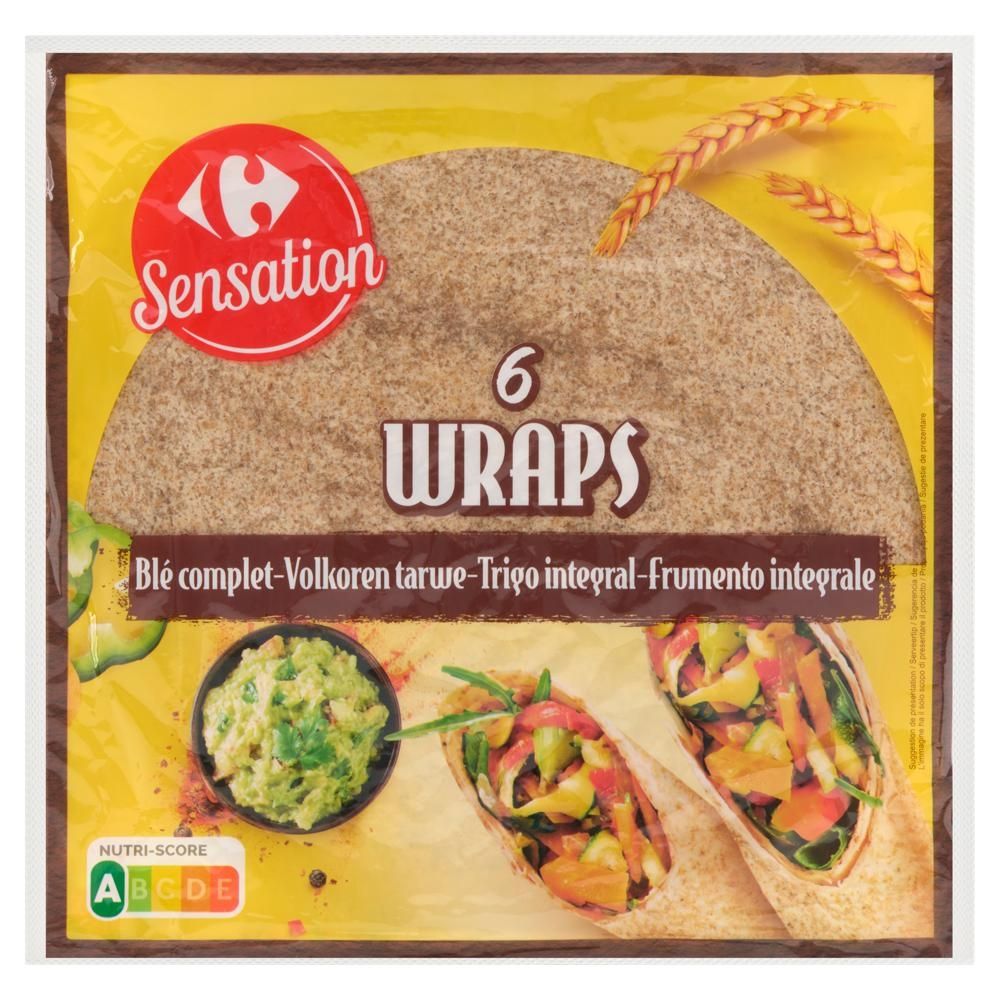 Carrefour Sensation Placki z mąki pszennej pełnoziarnistej 370 g (6 sztuk)