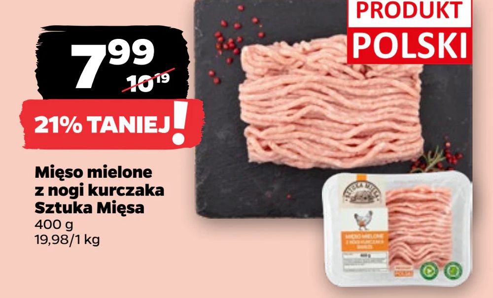Mięso mielone z nogi kurczaka Sztuka Mięsa