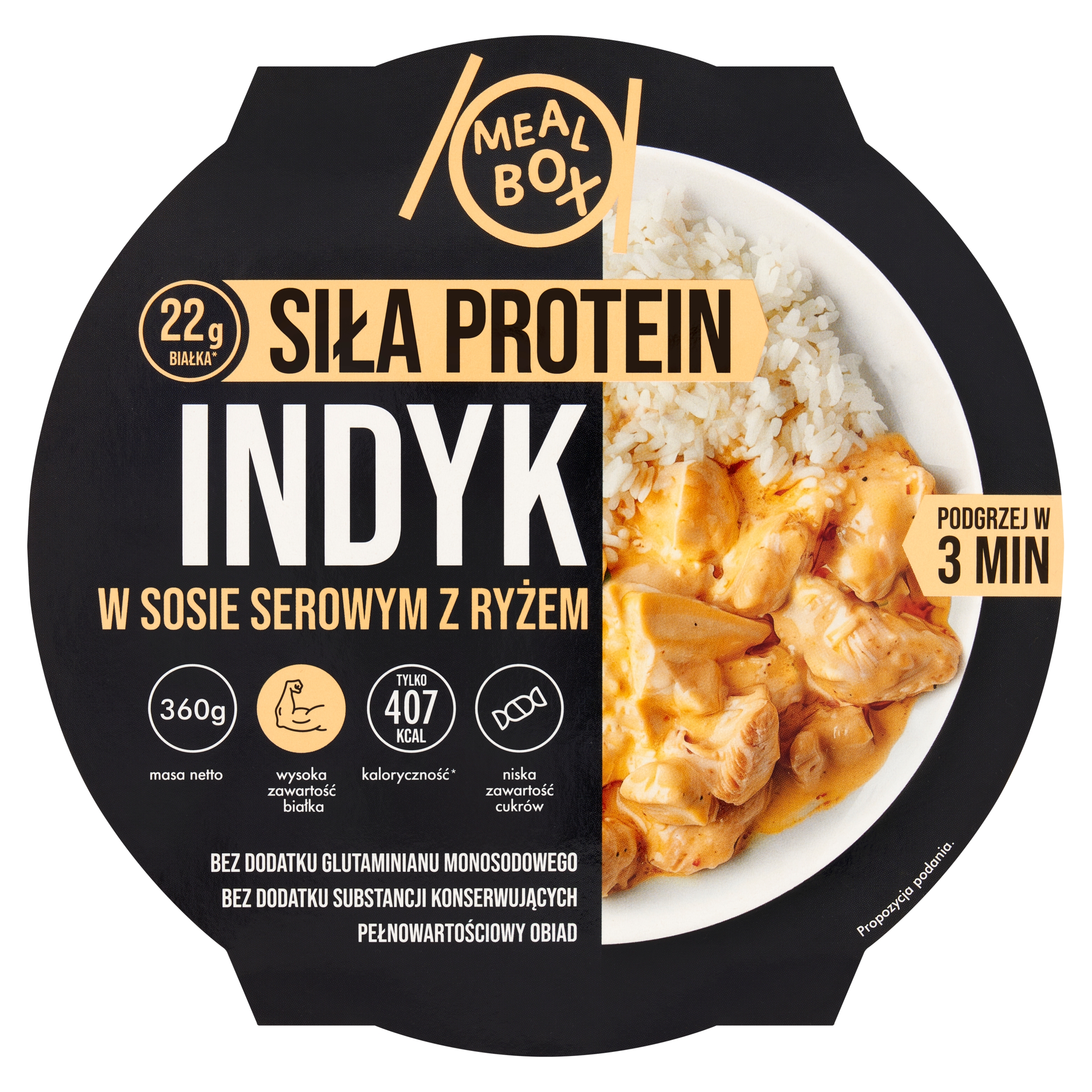 Mealbox Indyk W Sosie Serowym Z Ryżem 360G