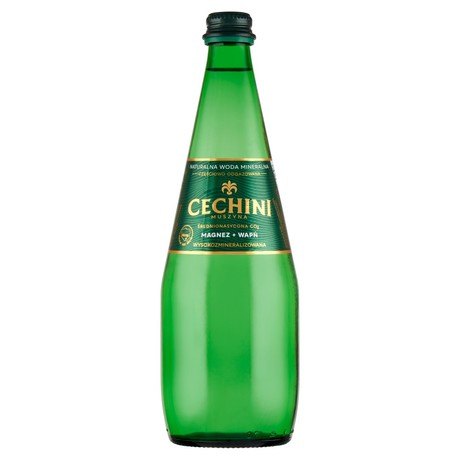 Cechini Muszyna Naturalna woda mineralna wysokozmineralizowana średnionasycona CO₂ 0,7 l