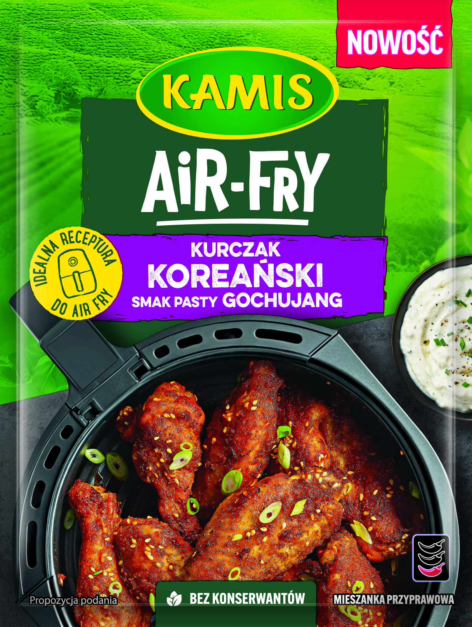 Kamis Air-Fry Kurczak Koreański O Smaku Pasty Gochujang 20 G